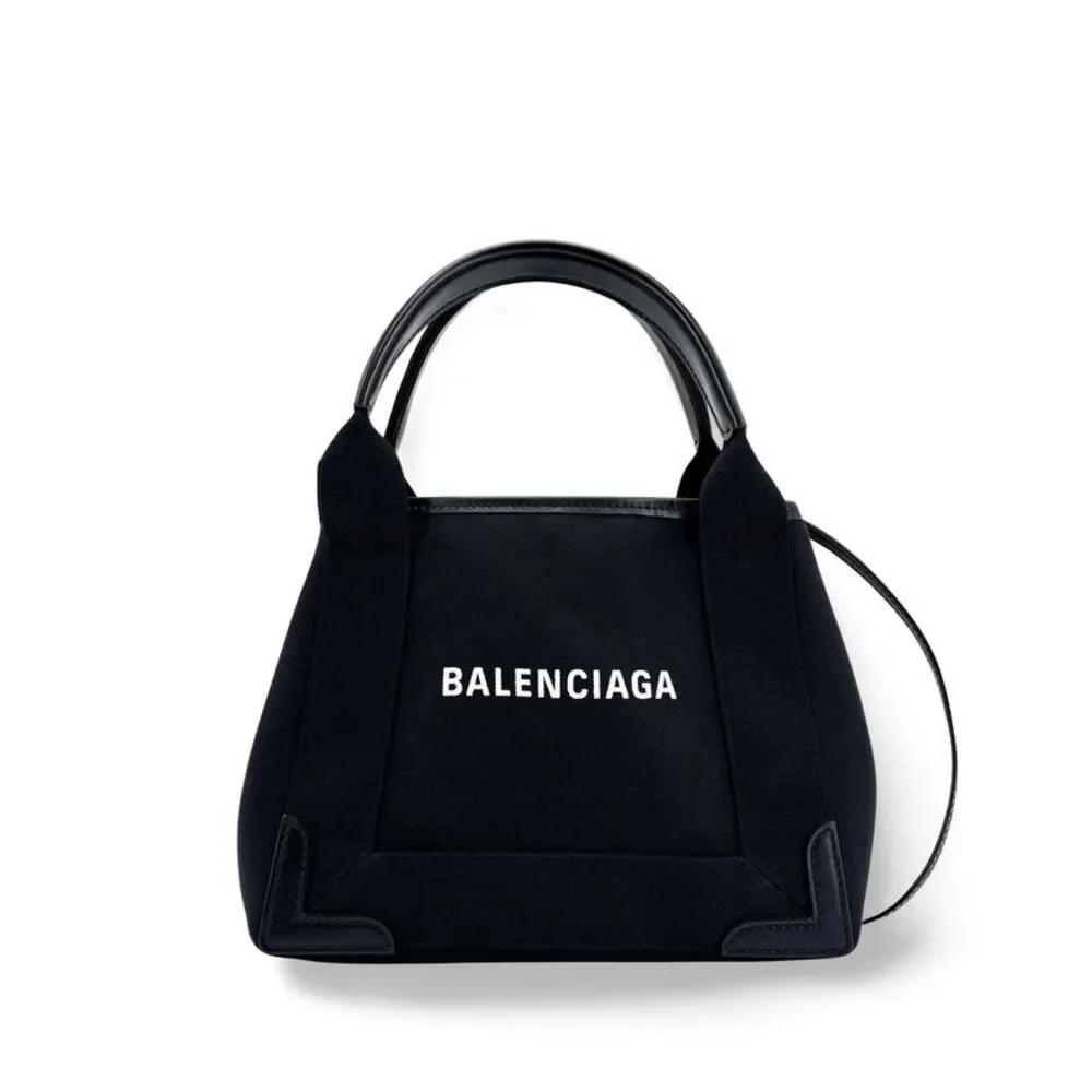 Balenciaga Navy Cabas XS Canvas Tote Bag Black